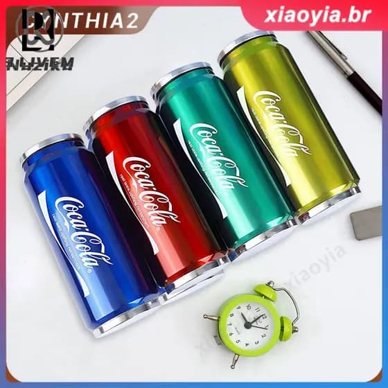 Caneca Térmica Coca-Cola de 500ml, Garrafa Térmica em Aço Inoxidável 304, Caneca de Viagem a Vácuo xiaoyia.br