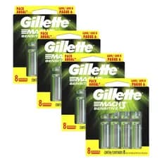 Kit Carga Gillette Mach3 Sensitive com 32 unidades