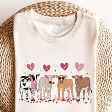 T-shirts Country Feminina Blusa Vacas Love preta Promoção Camiseta Unisex Love