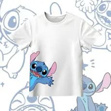 Camiseta T-shirt Blusa INFANTIL Unisex STITCH Branca