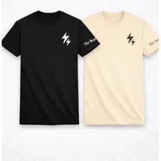 Kit 2 Camisetas Masculinas 100% Algodão | Básica Premium Confortável | Relampago
