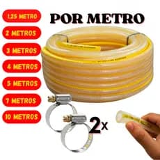 Mangueira De Bujão de Gás Cozinha Por Metro + 2 Abraçadeiras 3/8x 4,0mm Por Metro
