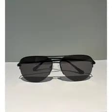 óculos de sol masculino polarizado aviador tradicional em aço inoxidável preto +  Brinde estojo