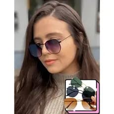 Óculos De Sol Feminino Hexagonal moda Verão Uv 400 retro unissex