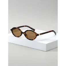 Óculos de Sol moda feminino de Estilo vintage Decoração de Metal de Armação Oval Pequena Mulheres, Estilo Oval