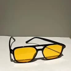 Óculos De Sol Feminino masculino Quadrado lente amarela estilo aviador moda verão