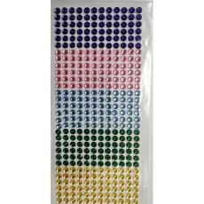 Cartela Strass Adesivo 3mm- 6mm-10mm com  7cores Adesivo Decorativo
