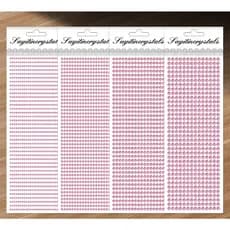 1/4/6 Cartela Adesivo Strass 1mm-3mm -4mm-5mm-6mm Para Artesanato  Decoração - - - rosa