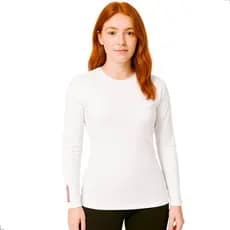 Camisa Térmica Feminina Manga Longa Prot UV50+ Branca