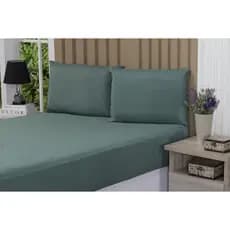 jogo de cama casal QUEEN 1,98m x 1,58m x 40cm altura kit lençol com elástico e fronhas 400 fios
