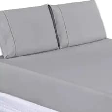 jogo lençol casal 3 peças cama box 400 fios acabamento em ponto palito 30cm altura 1.38m x 1.88m