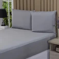 Jogo Lençol King Size Ideal Para Colchão 2.03m X 1.93m X 40cm Tecido Pelitizado 400 Fios