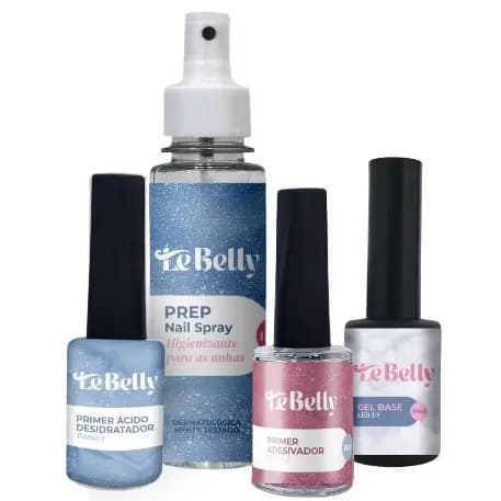 Kit Prep 120ml + Desidratador + Adesivador e Gel Base - Lê Belly