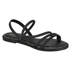 Rasteirinha Beira Rio Conforto Original Elastico e Tiras Strech Almofadada Detalhes