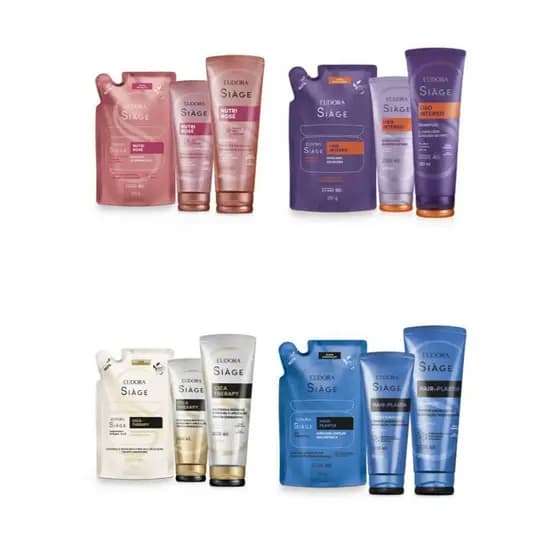 Eudora Siage Shampoo 250 ml  + Condicionador  200 ml  + Refil Máscara capilar 250g