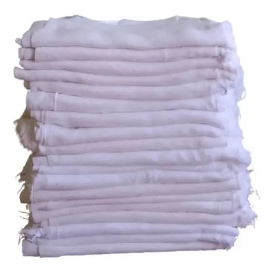 Kit 10 Pano De Chão Grande Branco Alvejado Saco duplo 63x41