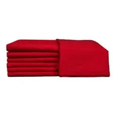 10 Pano De Prato Vermelho Liso C/bainha 50x70 cm Tamanho Grande Premium
