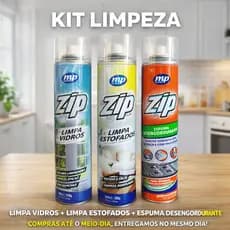 Kit Limpa Estofado , Limpa Vidro e Espuma Desengordurante May Place