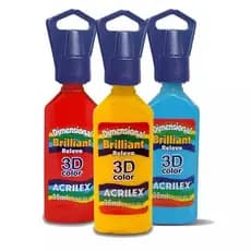 Tinta Dimensional Brilliant Relevo 3D 35ml Acrilex para Tecido e Artesanato