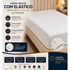 Lençol Avulso c/ Elástico - 400 Fios Sleep Cama Box / Vários Tamanhos
