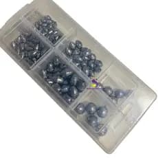 Chumbo pesca Chumbada para pesca Kit com 100 unidades 6 tamanhos