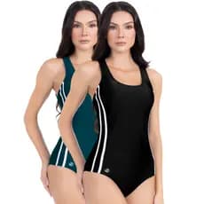 Kit Maiô Natação Feminino Adulto Forrado Natação Hidroginástica Poliamida Verão 2026 Lançamento