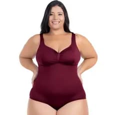 Maiô Plus Size Feminino Moda Praia Natação Hidroginástica Sem Bojo Alta Sustentação Envio Imediato