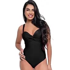 Maiô Feminino Com Bojo Transpassado Alças Largas Ajustáveis Moda Praia Verão 2026 Pronta Entrega