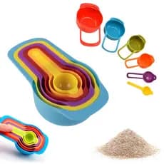 Kit 6 Colher Medidora Dosador Para Receitas com 6 Medidas Exatas Proporção Dieta Nutrição