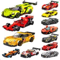 Brinquedo de Montar Carro Esportivo Carrinhos Realista Blocos Peças de Encaixar Diversos Modelos