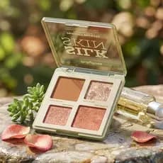 Paleta Ruby Rose Gold Sparkle Silk Skin Contorno Blush e Iluminador Perfect Palette