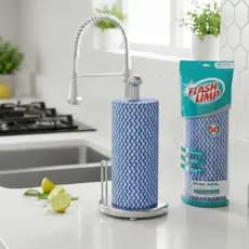 Pano Multiuso Perflex Lavável Alta Absorção com 50 Unidades Rolo de Paninhos Flash Limp