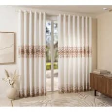 Cortina para Sala Bordada Com Gripim 4,00 larg x 2,70 alt