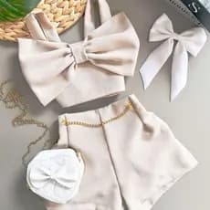 Conjunto infantil feminino verão 2 a 10 anos