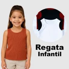 Camiseta regata feminina infantil menina blogueirinha