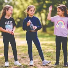 Calça Legging Suplex Moda Infantil Lisa Confortável Escolar