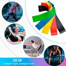 Faixa Elástica de Resistência Mini Band para Treino Yoga Pilates Treino Academia Musculação