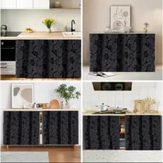 Cortina de Pia Cozinha Jacquard 1,35x0,80 Promoção Ótimo Acabamento
