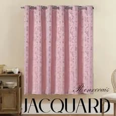 Cortina Jacquard Para Sala Quarto e Escritório 1,00 X 1,30 SEMI-BLACKOUT Folha Única COM ILHÓS 1 Parte