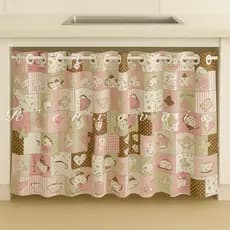 Cortina de Pia Com Ilhós 1,40x0,80 cm Decoração de Cozinha Balcão