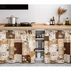 Cortina de Pia Cozinha 1,70x0,80 Decoração de Cozinha Balcão