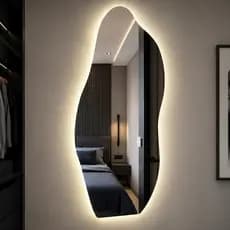 Espelho LED Orgânico Flame Sofisticação e Praticidade para Qualquer Ambiente