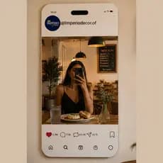 Espelho Personalizado Seu Insta Premium Loja Comércio Viral Instagramavel Salão de Beleza