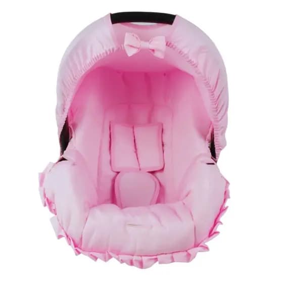 KIT CAPA BEBE CONFORTO PROTETOR DE CINTO ACOLCHOADA FOFINHA 4 PEÇAS- LISA - ALAN PIERRE BABY