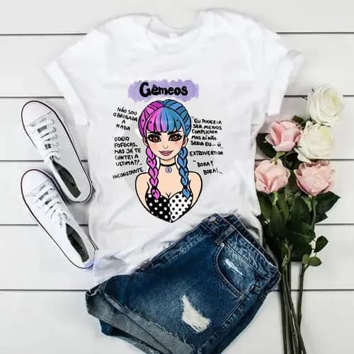Camiseta  Feminina estampa Signos 1.2