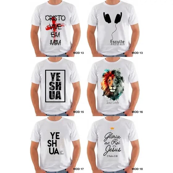Camisa  Evangélica moda  Gospel  estampas cristã PCKG 03