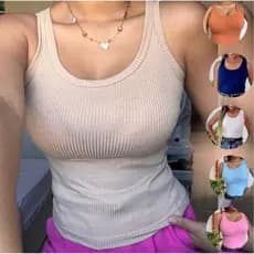 Blusa Feminina Estilosa Regata Canelana Justa Básica