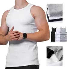 Camisa Masculina Regata Ribana Canelada Americana Camiseta Básica