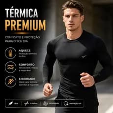 Camisa Térmica Masculina UV 50+ Segunda Pele Manga Longa
