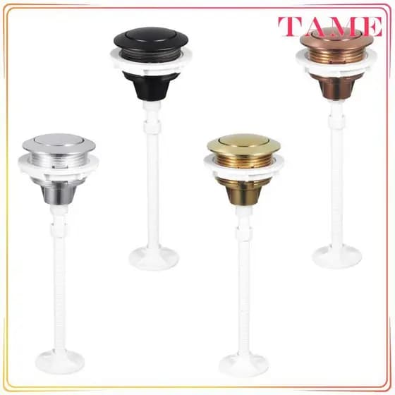 [Tame_sz] Botão De Descarga Do Vaso Sanitário 38 Mm Universal Fácil Instalação Para Banheiro Doméstico E Hotel